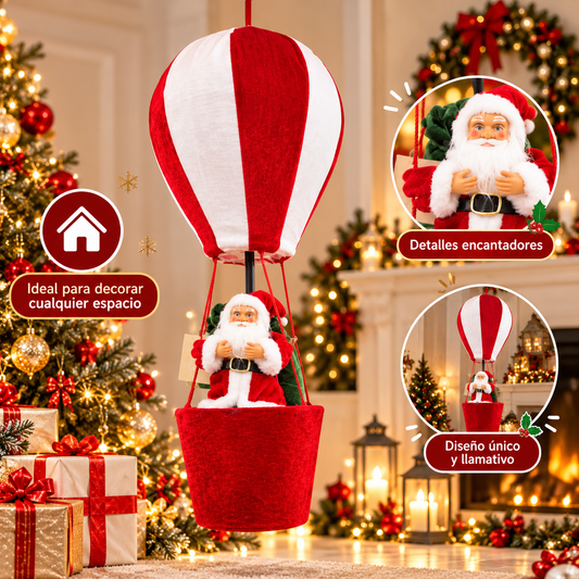 🎄 Papá Noel Globo Aerostático Navidad. ENVÍO GRATIS
