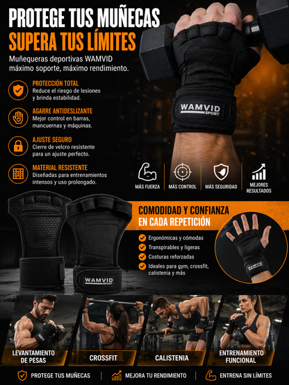 Guantes Fitness Antideslizantes WAMVID. ENVÍO GRATIS