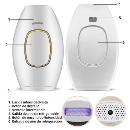Depiladora Láser IPL Profesional en Casa | Eliminación de Vello Permanente + 5 Niveles de Energía. ENVÍO GRATIS