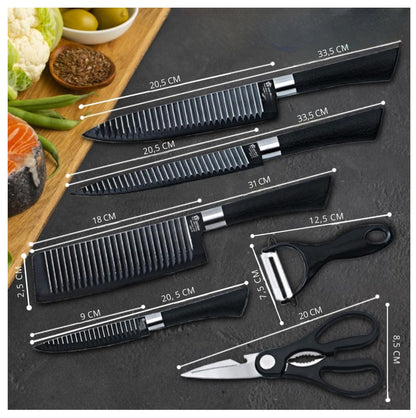 Sartén Antiadherente 4 Puestos + Set de Cuchillos Profesional 7 Piezas | Cocina Fácil y Rápida.  ENVÍO GRATIS