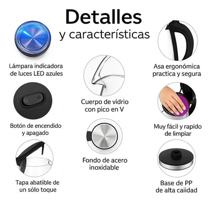 Jarra Hervidor Tetera Vidrio Hervidor.   ENVÍO GRATIS