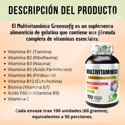 MULTIVITAMINICO GREENSOFG.   ENVÍO GRATIS