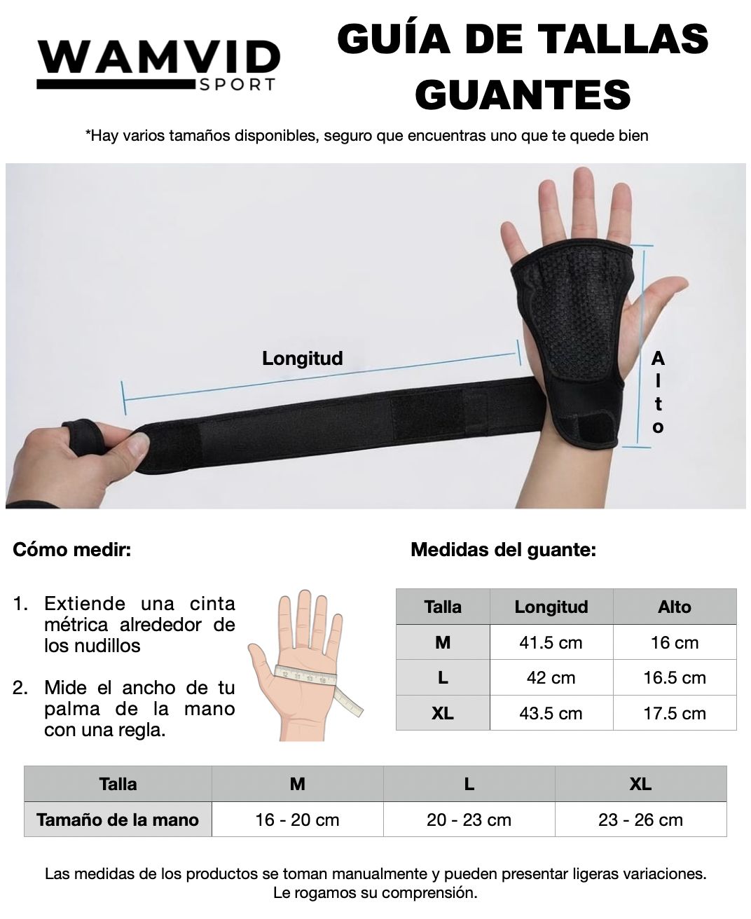 Guantes Fitness Antideslizantes WAMVID. ENVÍO GRATIS