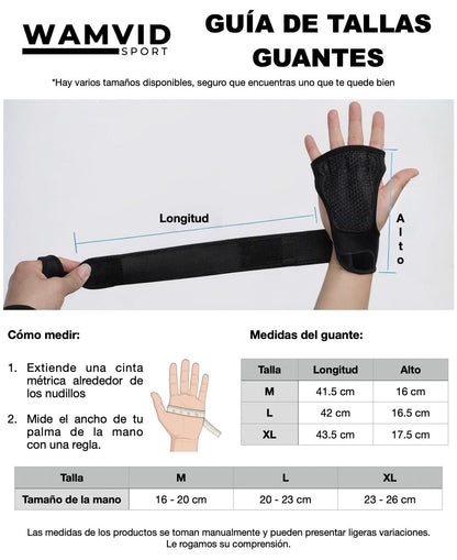 Guantes Fitness Antideslizantes WAMVID. ENVÍO GRATIS