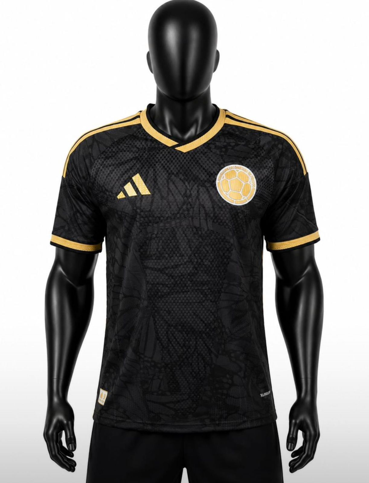 Camiseta negra de la selección Colombia para Dama y Caballero ENVÍO GRATIS