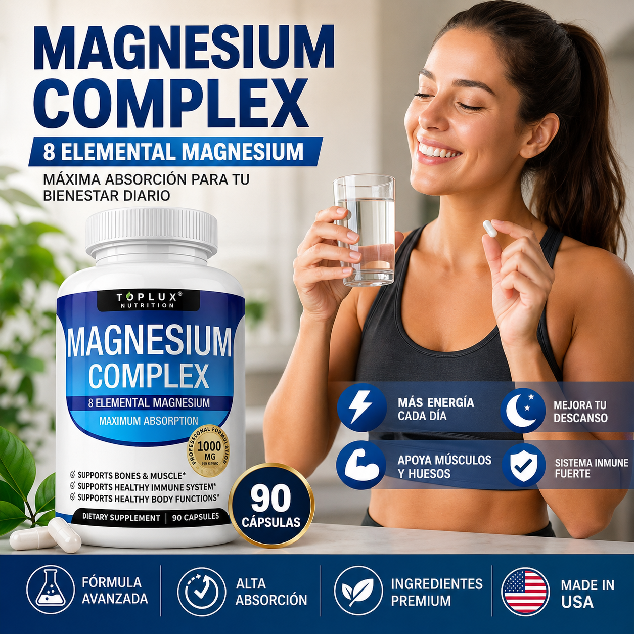 MAGNESIUM COMPLEX 90 CAPSULAS X2. ENVIO GRATIS