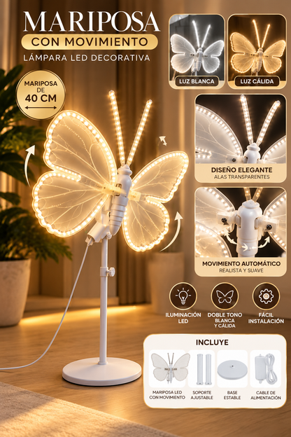 🦋 Mariposa LED con Movimiento Automátic.    ENVÍO GRATIS