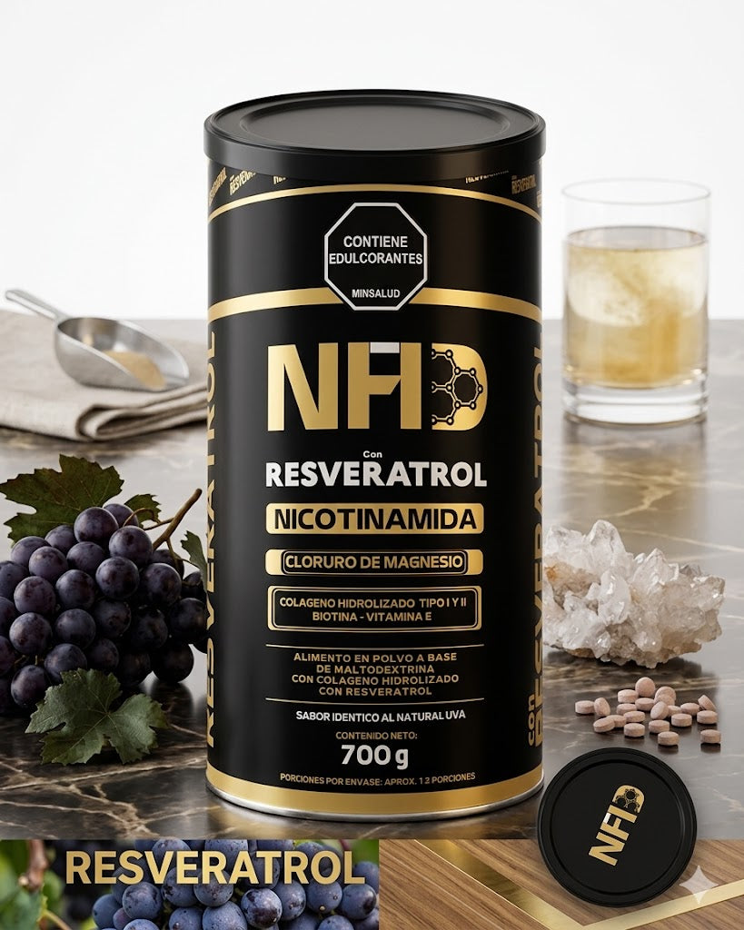 NAD + Resveratrol en Polvo 700g | X 3 unidades.  ENVÍO GRATIS