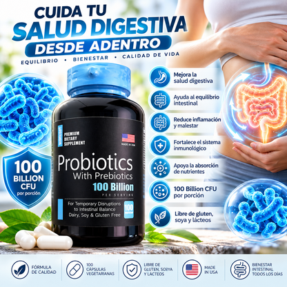 Probiotics with prebiotics.   ENVÍO GRATIS