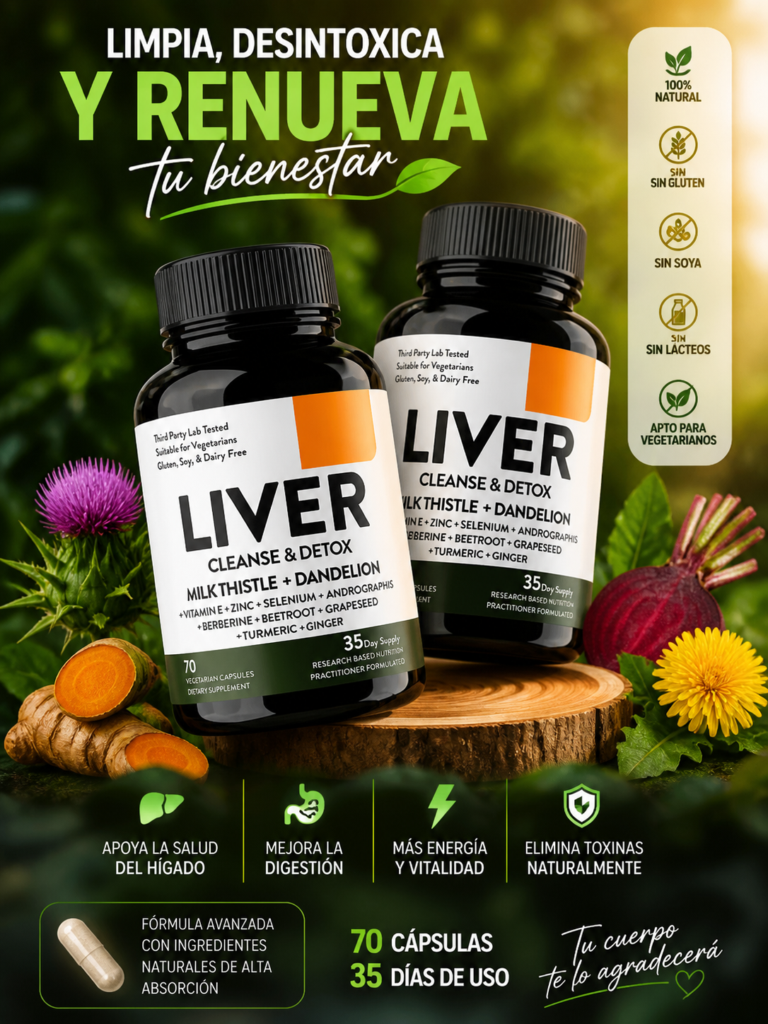Liver Cleanse Detox Limpieza y Desintoxicación Hepática X2. ENVIO GRATIS