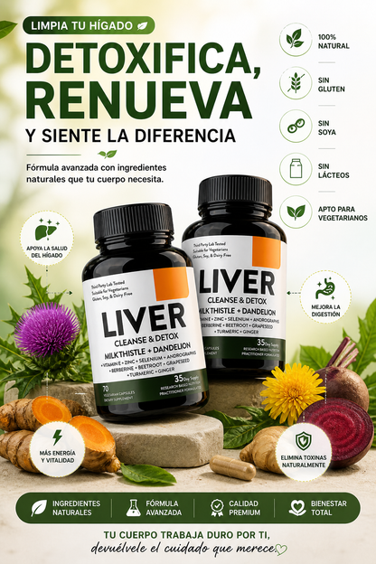 Liver Cleanse Detox Limpieza y Desintoxicación Hepática X2. ENVIO GRATIS