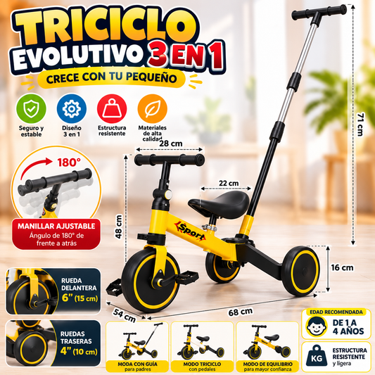 Triciclo De Equilibrio Con Manubrio.    ENVÍO GRATIS