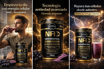 NAD + Resveratrol en Polvo 700g | X 3 unidades.  ENVÍO GRATIS