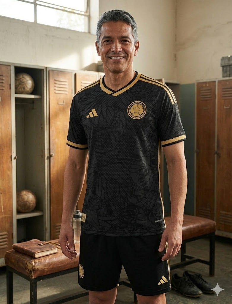 Camiseta negra de la selección Colombia para Dama y Caballero ENVÍO GRATIS