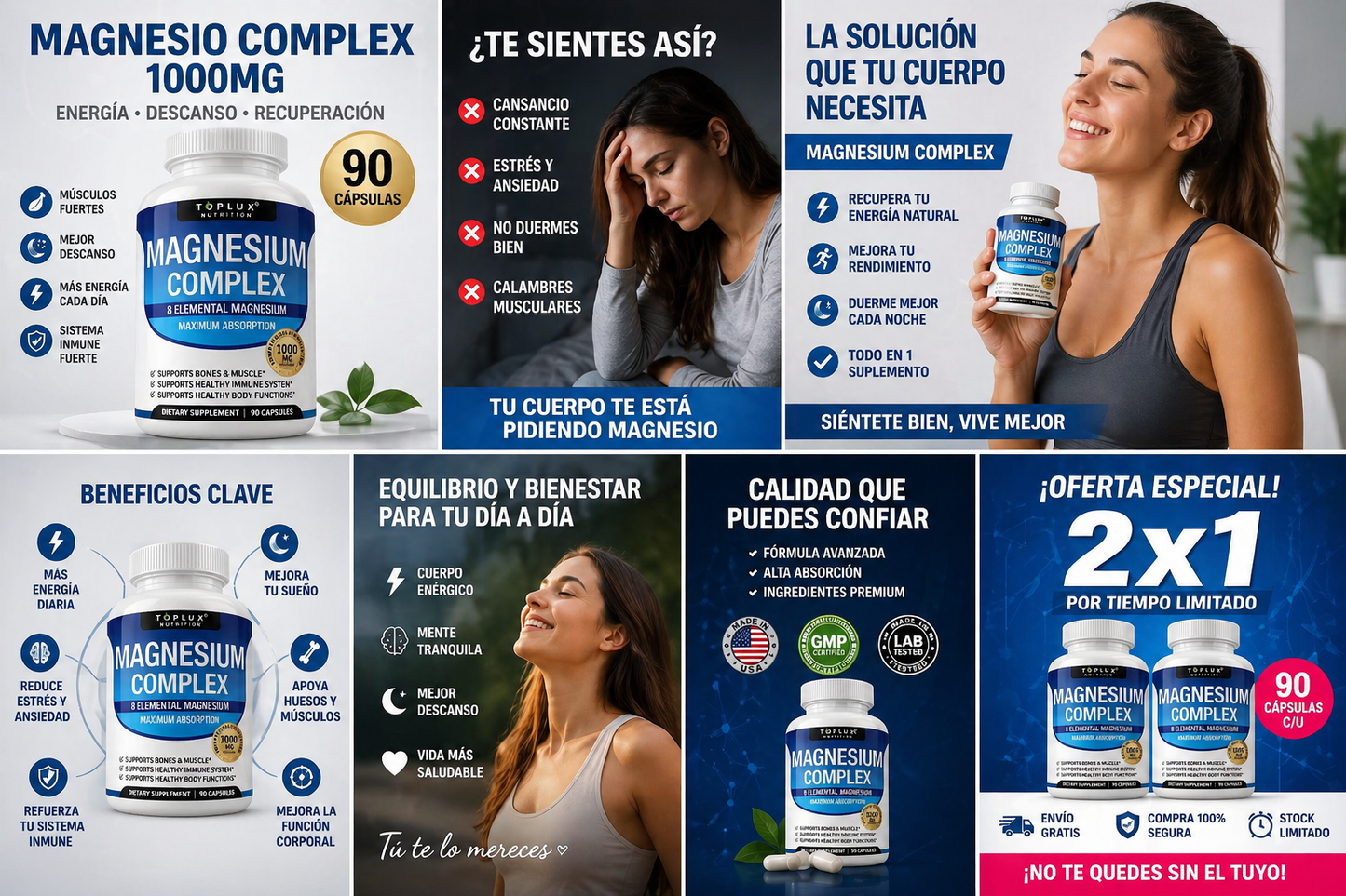 MAGNESIUM COMPLEX 90 CAPSULAS X2. ENVIO GRATIS
