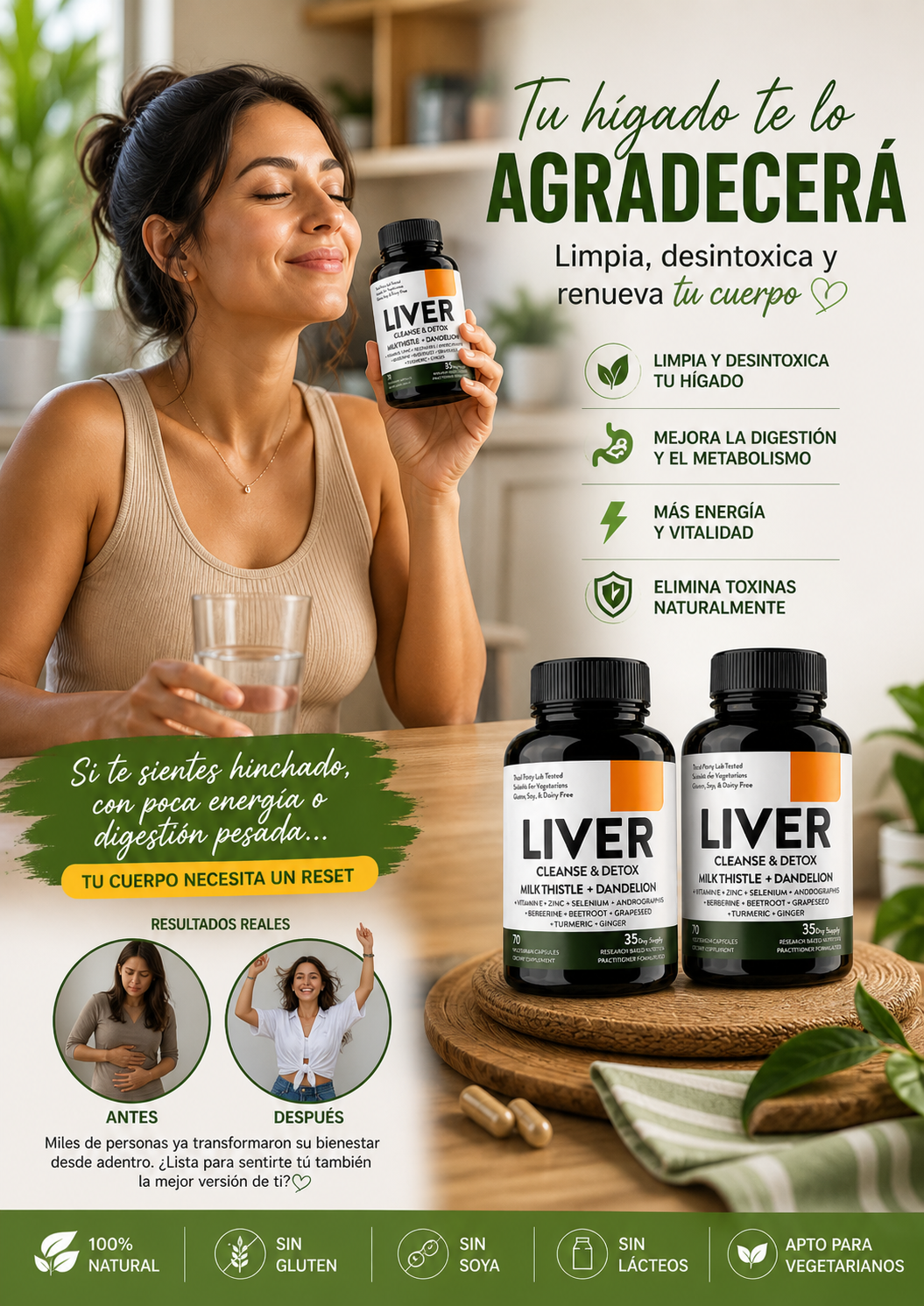 Liver Cleanse Detox Limpieza y Desintoxicación Hepática X2. ENVIO GRATIS
