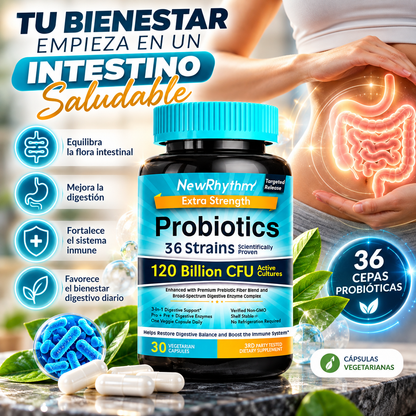 Probiotico 120 Billion NewRhythm 30 Caps.   ENVÍO GRATIS