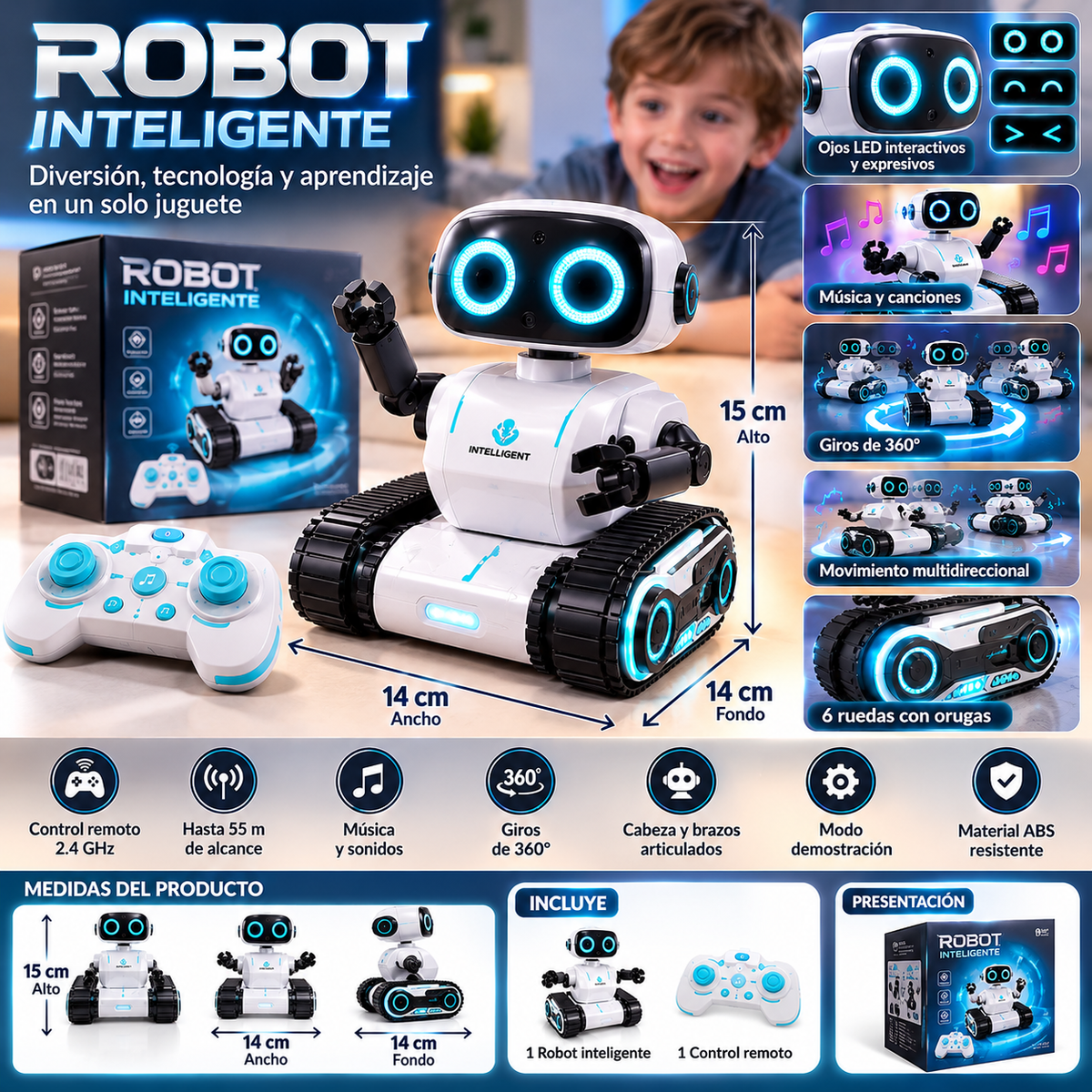 Robot Para Niños  Kaekid Juguetes   ENVÍO GRATIS