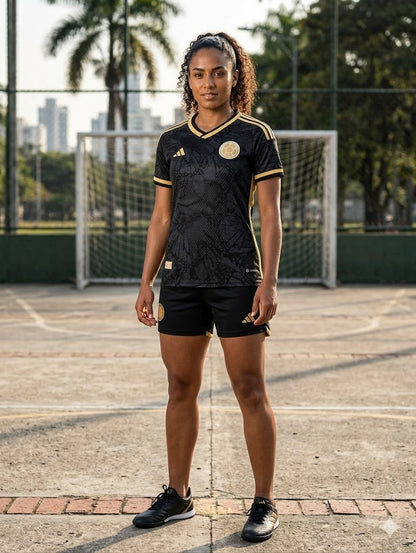 Camiseta negra de la selección Colombia para Dama y Caballero ENVÍO GRATIS