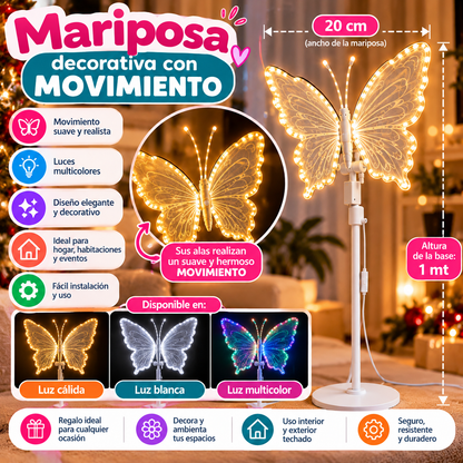 MARIPOSAS NAVIDEÑAS DECORATIVAS 20CM.       ENVÍO GRATIS