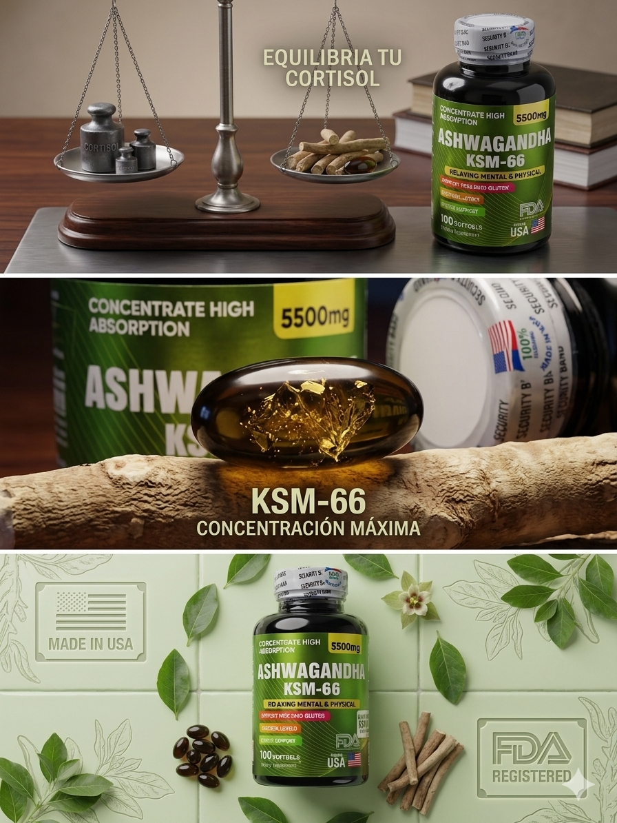 Ashwagandha KSM66 x100 softgels. ENVIO GRATIS