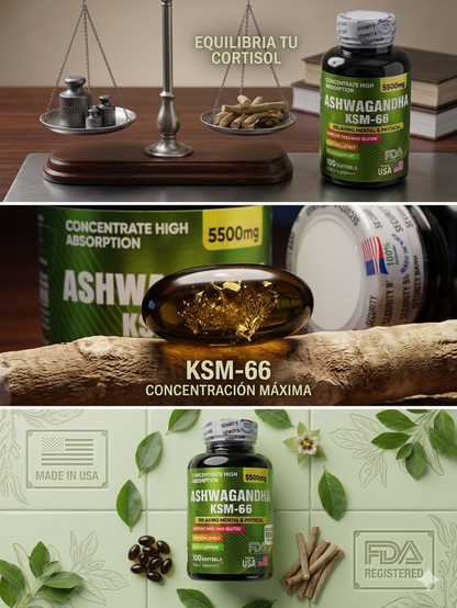 Ashwagandha KSM66 x100 softgels. ENVIO GRATIS